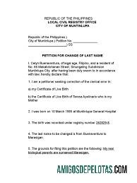 Certificado de alteração de nome do cartório de registro civil local das Filipinas baixar para verificação