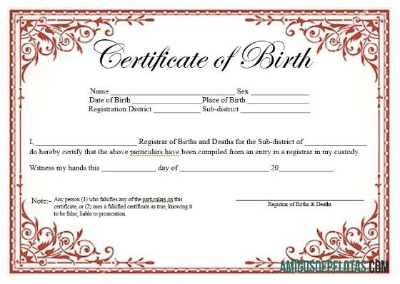 Registrador de nascimentos e certidão de óbito modelo