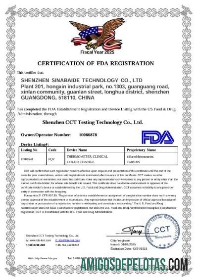 Certificado Médico FDA dos EUA Scr baixar para verificação