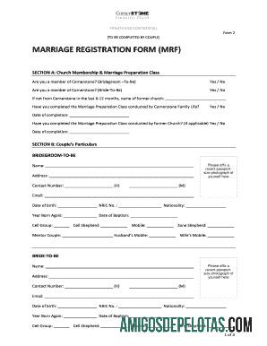 Formulário de Registro de Casamento nos EUA baixar para verificação