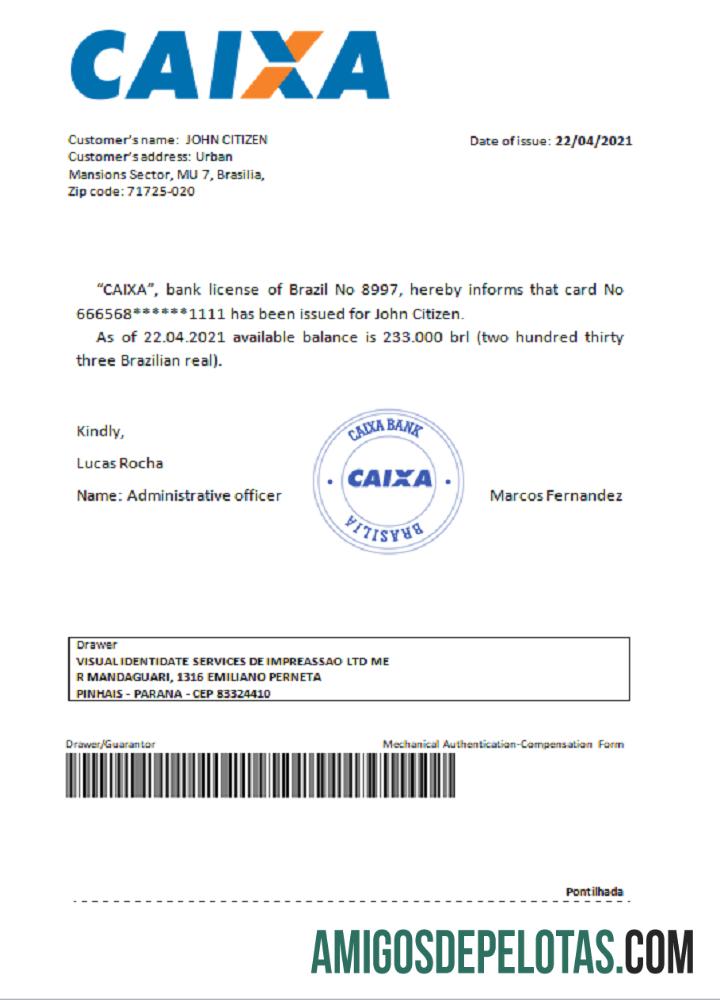 Referência Caixabank Brasil exemplo real