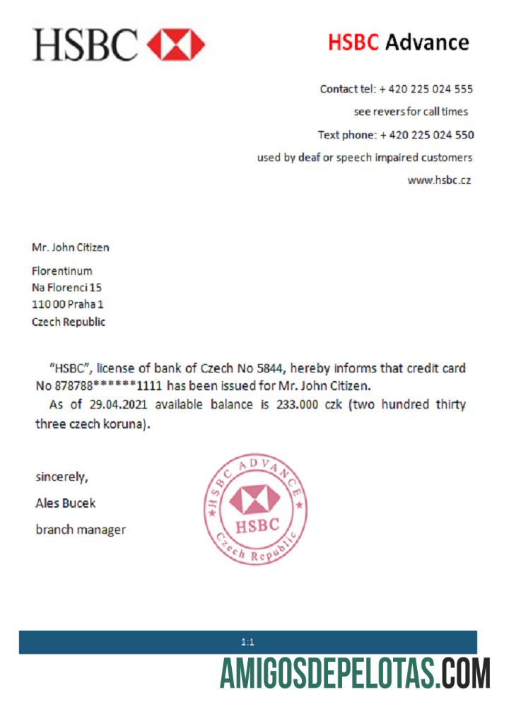 Referência Checa HSBC amostra