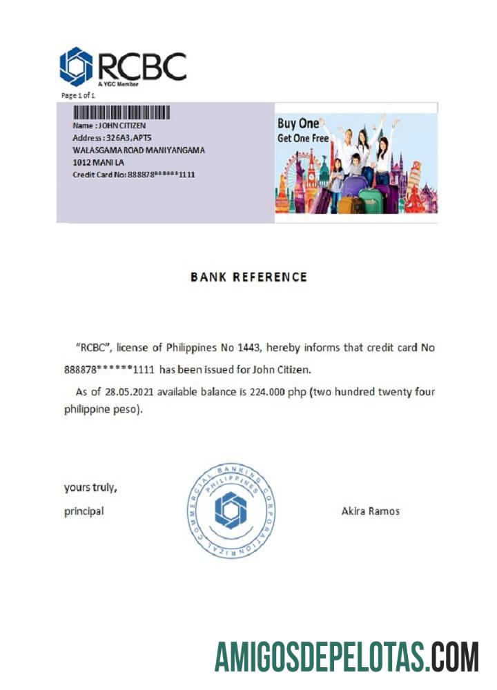 Referência RCBC das Filipinas baixar para verificação