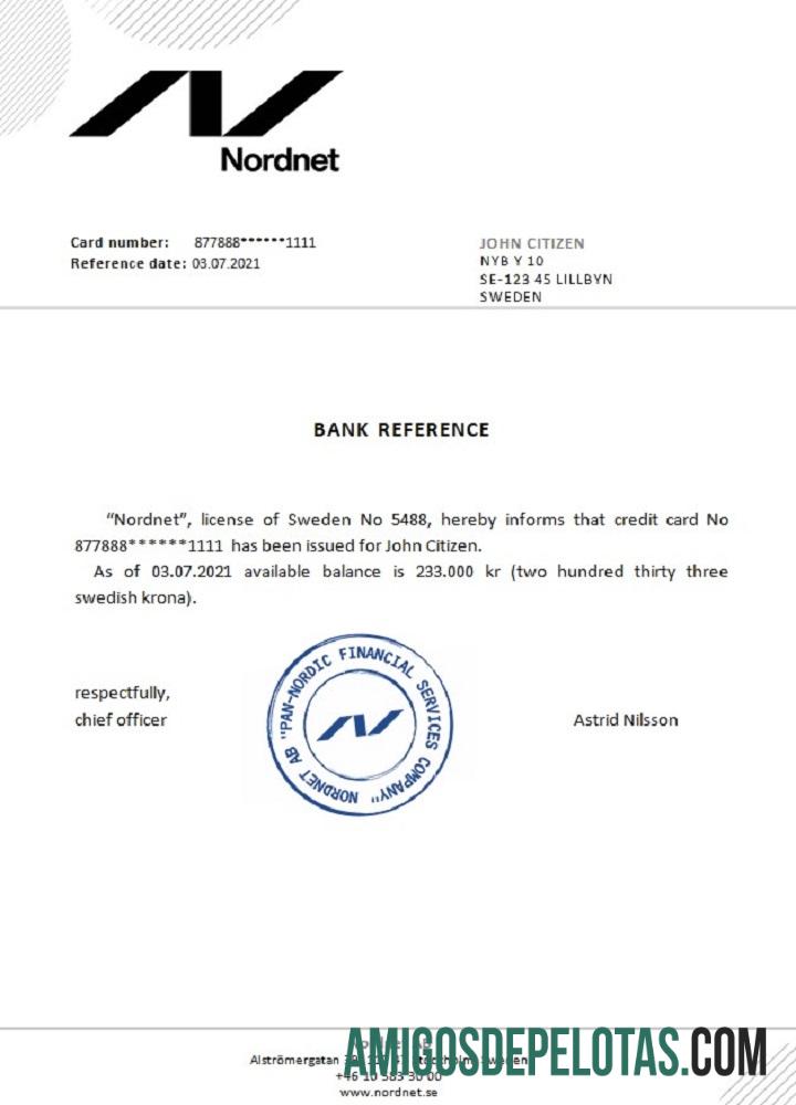 Referência Nordnet da Suécia baixar para verificação