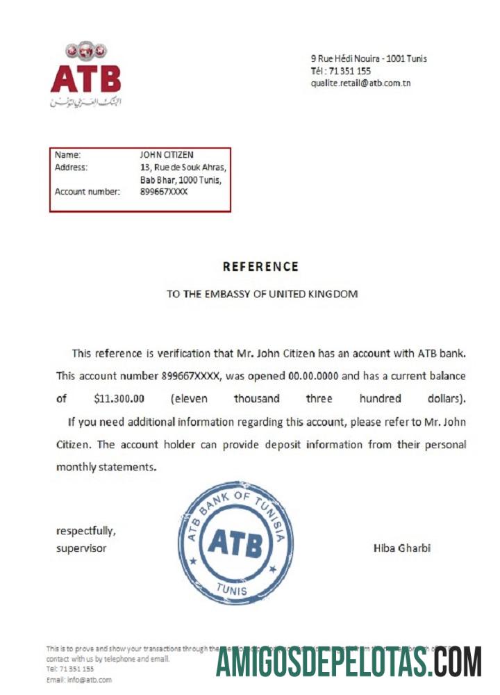 Referência ATB da Tunísia baixar para verificação