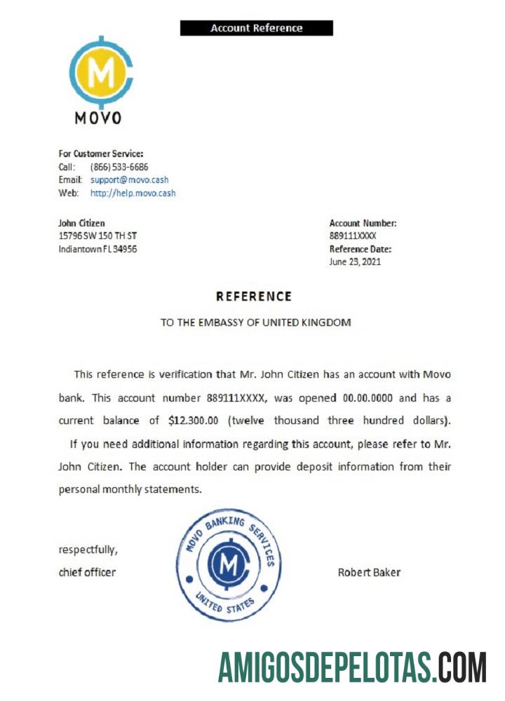 Referência Movo dos EUA amostra