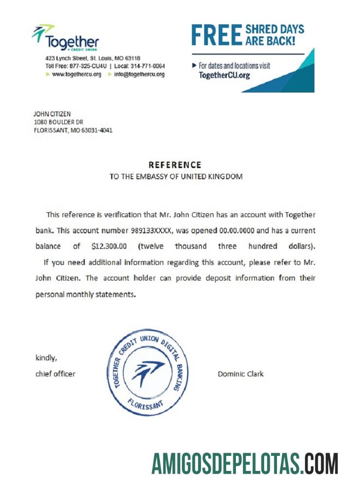 Referência EUA Juntos amostra