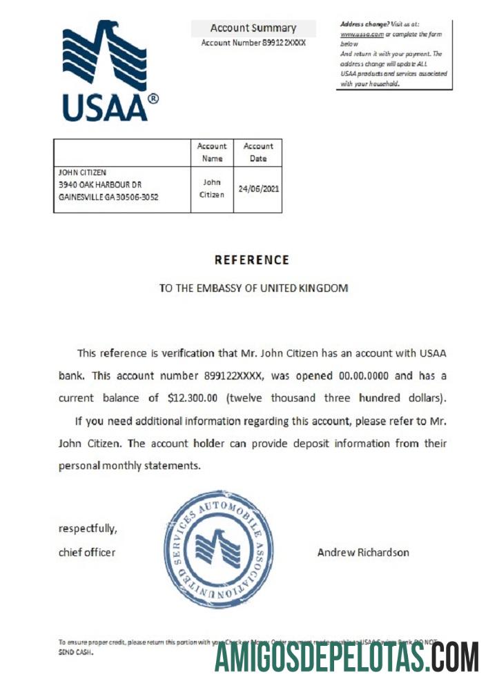 Referência EUA USAA baixar para verificação