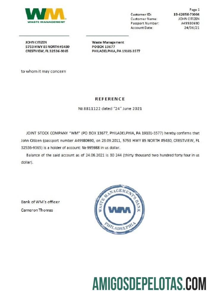 Referência WM dos EUA baixar para verificação